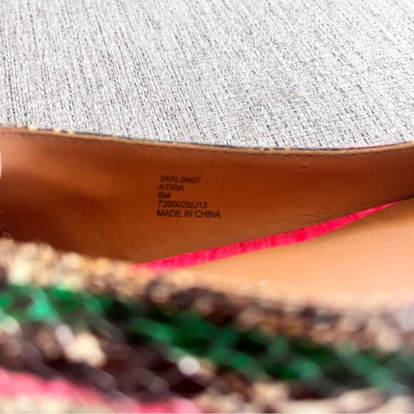 Aerin Atria-Monarch Snake Multi Color Flats Sz 6 - Picture 10 of 12